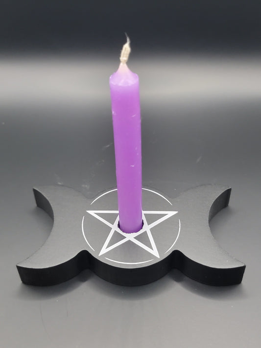 Triple Moon Spell Candle Holder