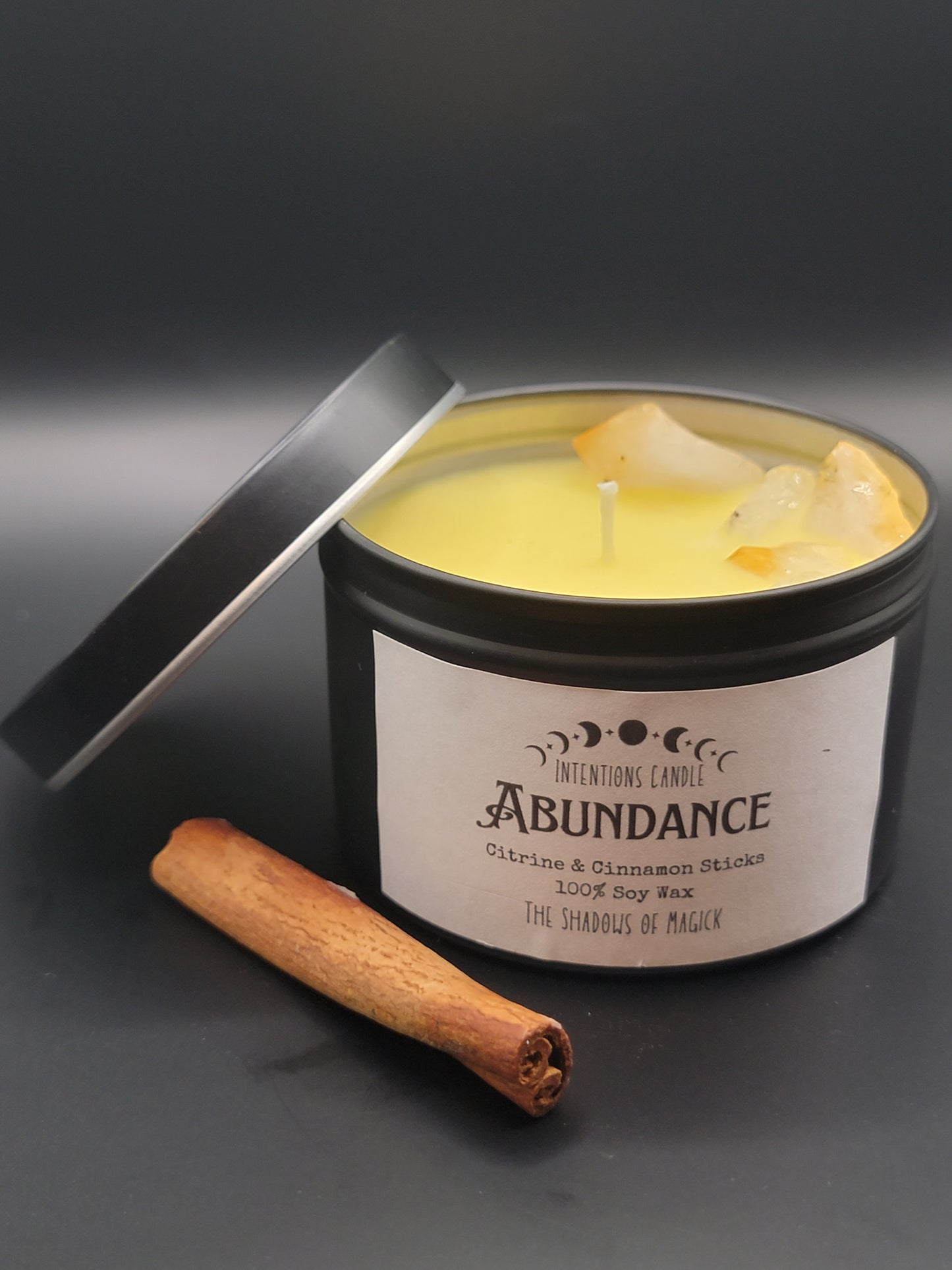 Large Tin Intention Candle - Abundance- DISCONTINUED