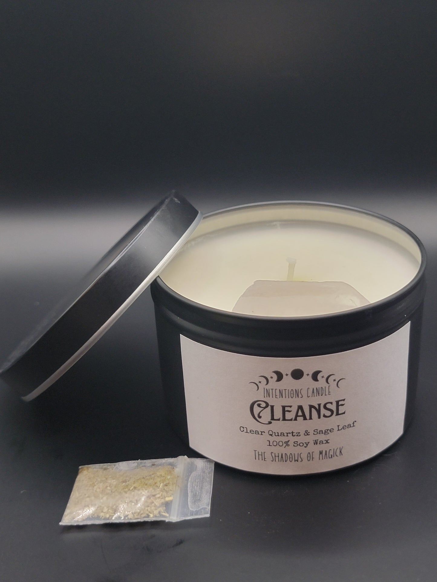 Large Tin Intention Candle - Cleanse- DISCONTINUED