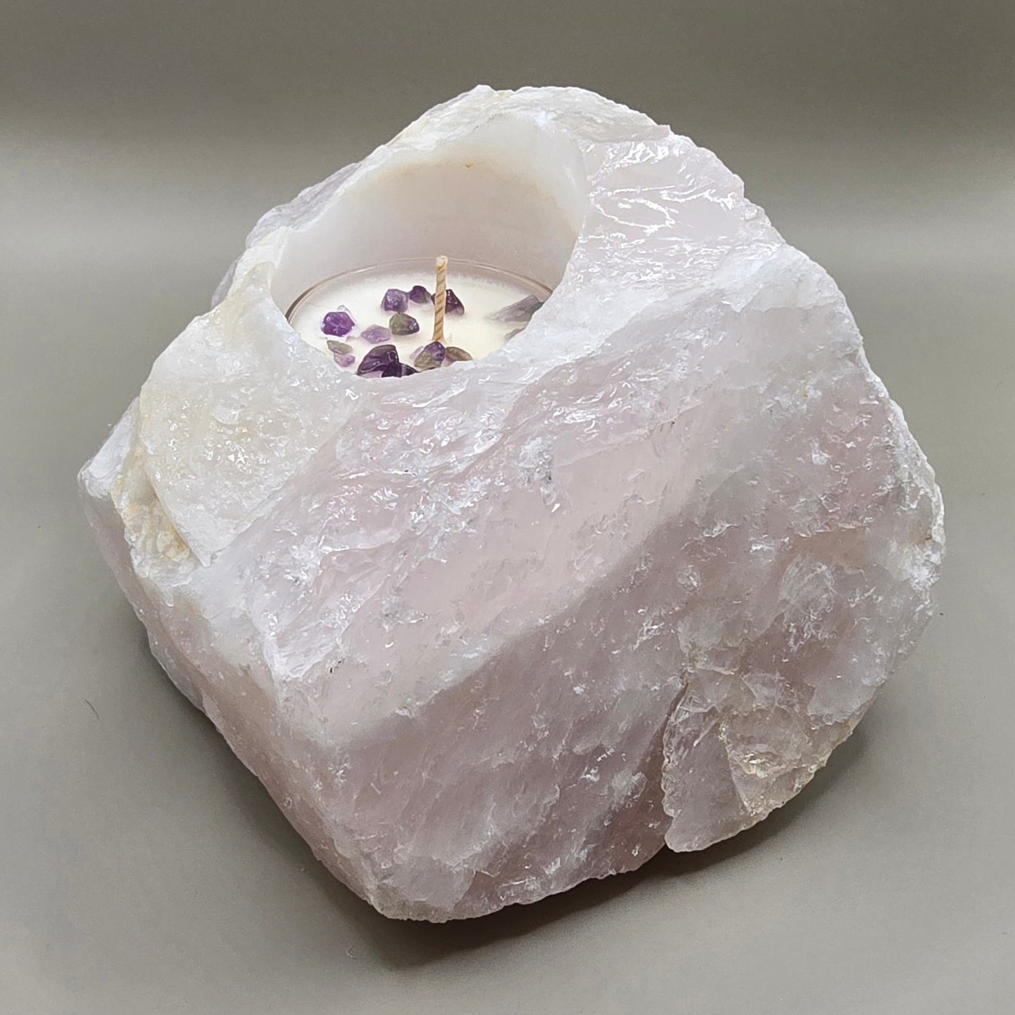 Rough Stone Tealight Candle Holder