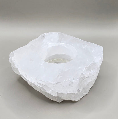 Rough Stone Tealight Candle Holder