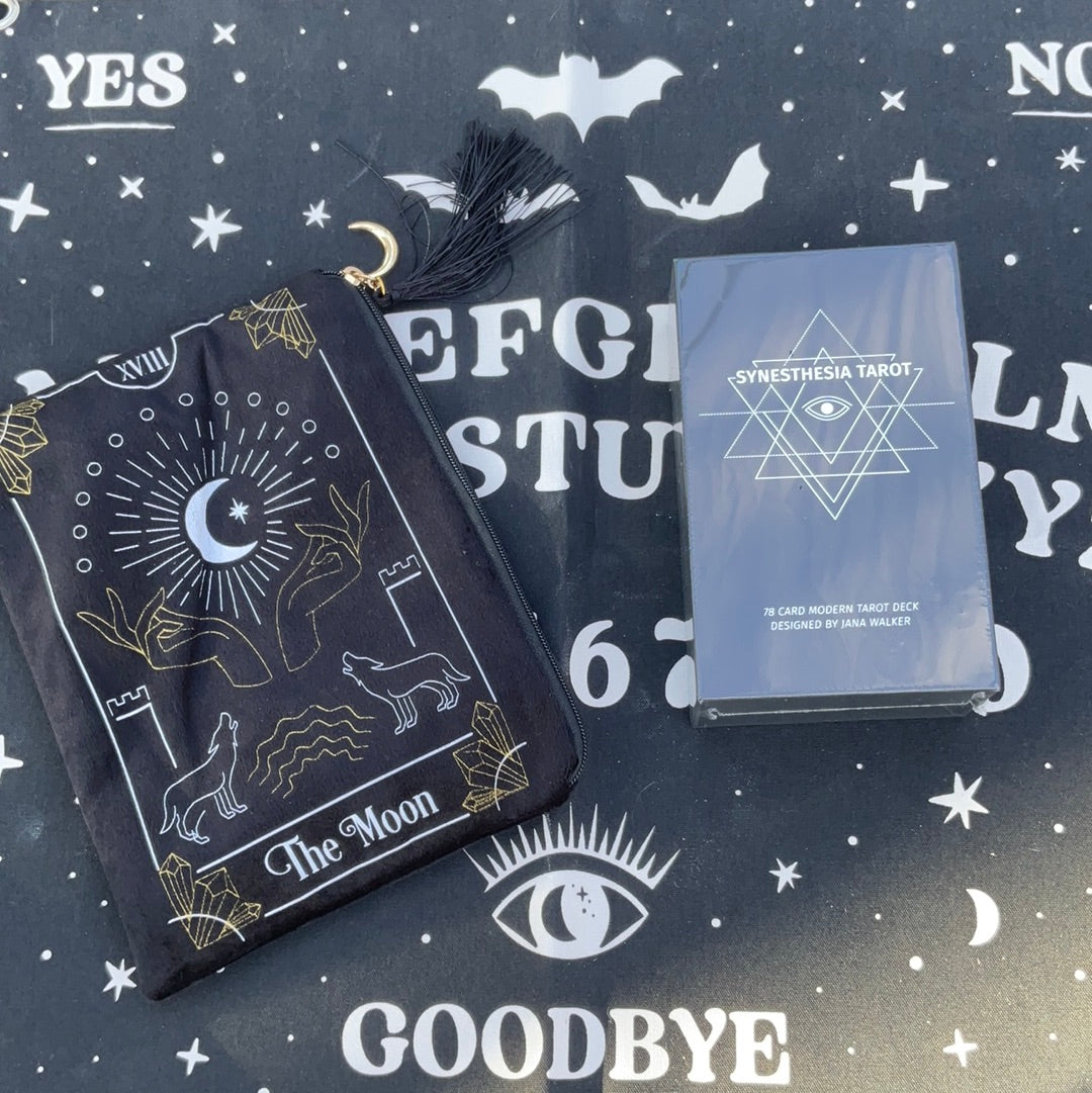 Synesthesia Tarot Deck with "The Moon" Zipper Pouch